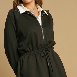 Express Black Zip-Up Jumpsuit